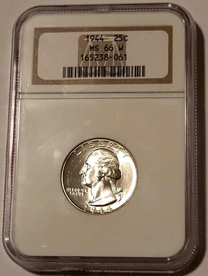 1944 Washington Quarter MS66 W NGC Blast White - Image 1 of 4