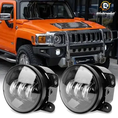 Par de luces antiniebla LED redondas de 4 pulgadas luces de conducción DRL para Hummer H3 H3T 2006-2010 Foto 1 de 4