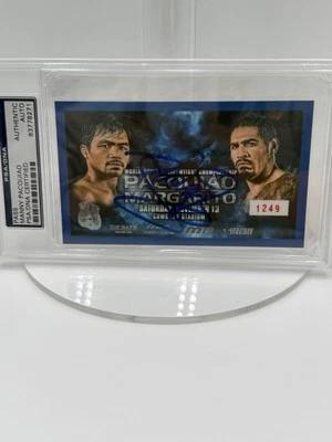 Manny Pacquiao Vs Margarito PSA Autographed Admission Ticket Cowboys stadium - Image 1 of 3