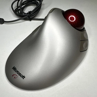 Microsoft Trackball Explorer 1.0 Mouse PS2/USB Compatible Tested Working - Image 1 of 4