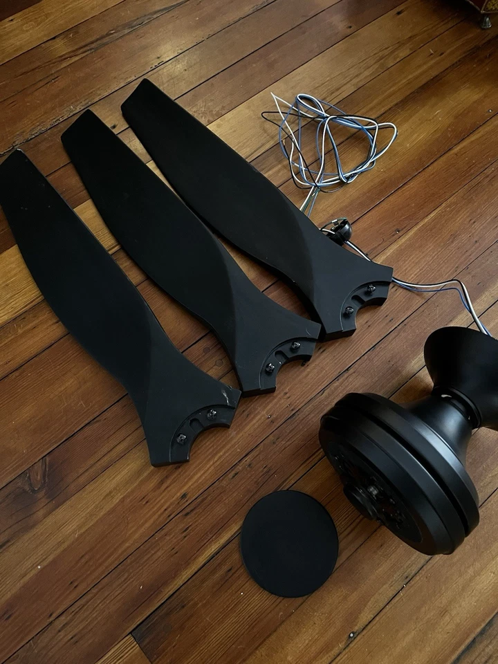 Fanimation MA6721BBL Black+ B6720-48BL Black Spitfire Blades, Set Of 3 - Image 1 of 4