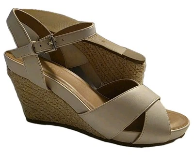 Aerosoles Women's Pastel Wedge Sandal Sz 10M In Beige/Tan/Cream - Image 1 of 4