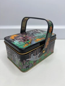 Vintage Keller Charles Halloween Tin Box Haunted House Ghosts Jack O Lanterns - Picture 1 of 12