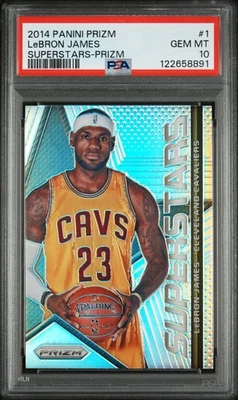 Lebron James 2014 Prizm Superstars Silver PSA 10 #1 - Image 1 of 2