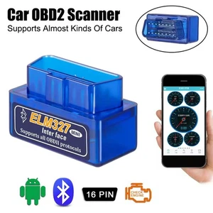 US OBD2 Interface Adapter ELM327 Code Reader For IOS/Android Bluetooth Detector - Picture 1 of 15