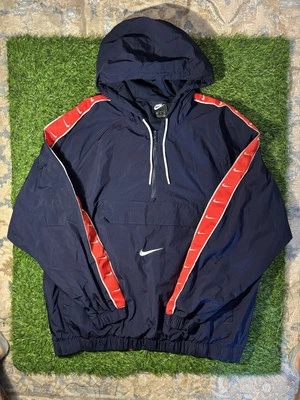 Nike Sportswear Big Swoosh Pullover Jacket Navy Red White Mens Sz XXL CD0419-451 - Image 1 of 4