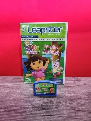 LeapFrog Leapster 1 & 2 Game Dora The Explorer Camping Adventure Learn Spanish - Image 1 of 4