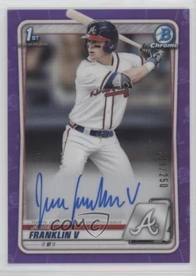 2020 Bowman Draft Chrome Picks Purple Refractor /250 Jesse Franklin V Auto - Image 1 of 2