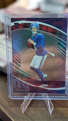 2025 Panini Absolute Holiday - Jaxson Dart #137 (RC) Red and Green Flannel (SP) - Image 1 of 2