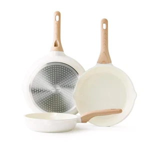 Nonstick Ceramic Frying Pan Set, 3 Piece Ceramic Skillet Set, Healthy Non Tox... - Picture 1 of 7