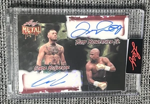 2025 Leaf Metal Halloween Conor McGregor & Floyd Mayweather SUPER GOLD Auto #1/1 - Picture 1 of 6