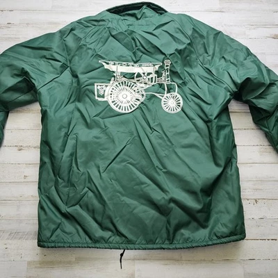 Vintage Plote Men's Green Machinery Tractor Pla-Jac Lined Nylon Button Jacket XL - Image 1 of 4