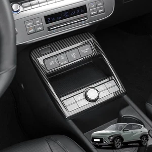 Kohlefaser Auto Mittelkonsole Rahmen Blende Abdeckung Für Hyundai Kona 2023-2025 - Bild 1 von 6