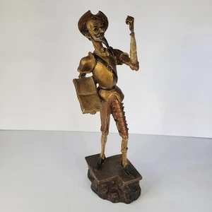 Vtg MCM Don Quixote Standing Figurine Statue Book Plastic Resin Art Spanish 14" - Picture 1 of 17