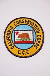 California Conservation Corps 3.5" Patch Retired Grizzly Bear Logo Sewn Iron On - Picture 1 of 2