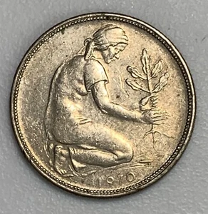 Federal Republic of Germany 1970 D - 50 Pfennig Copper-Nickel Coin (998) - Picture 1 of 2