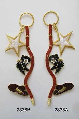 #2338 Trim Fringe Cowboy Boot,Hat,Star,Cowboy Belt Embroidery Applique Patch - Image 1 of 2