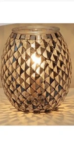 Scentsy Time To Reflect Wachswärmer Keramik rustikales Muster - Bild 1 von 5