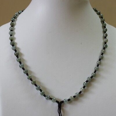 Hand Knotted String JADE Beads Necklace Thread Charm Pendant Jewelry Making #110 • 25$