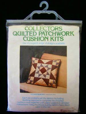 Collectors Quilted Patchwork Cushion Cover Cotton Kit Easy Sewing Pillowcase - Image 1 of 4