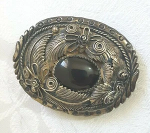 American Native Navajo Sterling Silver 925 Cluster Belt Buckle - Picture 1 of 4