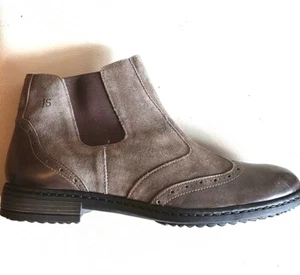Men's Josef Seibel Classic Taupe Suede Chelsea Brogue Boots 41 UK 7 - Picture 1 of 6