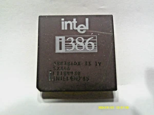 Intel 386DX-33 IV SX366 Ceramic CPU VINTAGE RARE - 1985 (24K GOLD PINS) - Picture 1 of 2