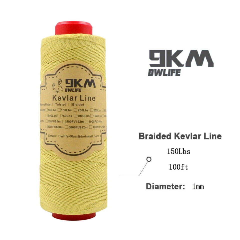 100% Kevlar String 40lb-5000lb Fishing Assist Cord Strong Rope Made with Kevlar - Image 1 of 4
