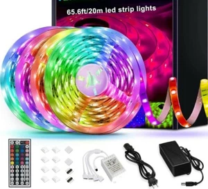 32 ft Led Strip Lights, Ultra Long RGB 5050 Color Changing LED Light - Picture 1 of 8
