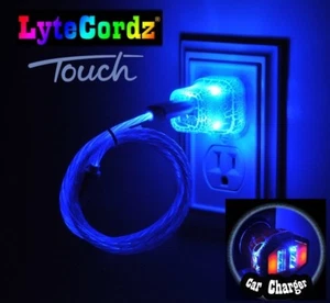 Light Up LED TOUCH SENSITIVE Flowing Charging Charger Cord - All Phones - Picture 1 of 20