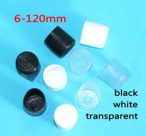 Round Plastic End Cap Caps Tube Pipe PVC Blanking Cover Cap Protect Ø 6 - 120mm - Picture 1 of 62
