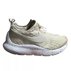 Nike Aptare Sneakers Damen Größe 7 cremefarben Haferflocken weiß schwarz Flecken schnürlos - Bild 1 von 9