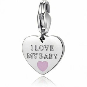 Sagapo Ciondolo Cuore I Love My Baby Donna Pendente In Acciaio S'Agapo SHA334 - Foto 1 di 2