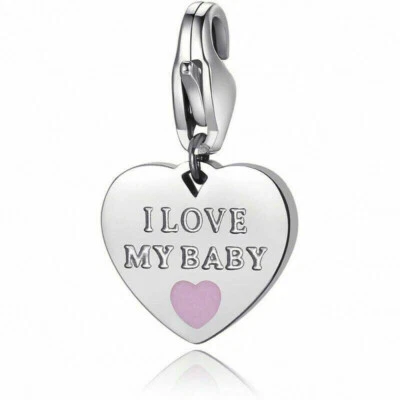 Sagapo Ciondolo Cuore I Love My Baby Donna Pendente In Acciaio S'Agapo SHA334 - Immagine 1 di 2
