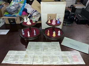 Ladies of Fashion Miniature Figurines Lot Fine Porcelain Vintage Collectibles - Picture 1 of 12
