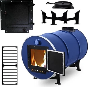 Kit de estufa de barril para 30-55 galones. Kit de estufa de ralla de barril de combustión de 55 g - Imagen 1 de 9