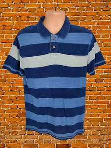 FAT FACE MEDIUM INDIGO T-SHIRT POLO TEE SHORT SLEEVE CASUAL STRIPE COTTON MENS - Picture 1 of 5