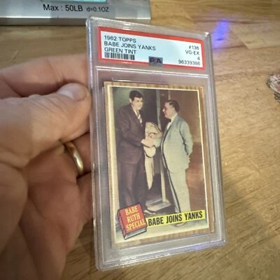 Babe Ruth Vintage Baseball Card Antique PSA 4 New York Yankees NYC Topps 1962 - Image 1 of 4