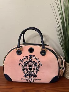 Rare Vintage Juicy Couture Sugar & Spice Pink Velour Dog Carrier Doggy Couture - Picture 1 of 19