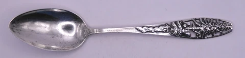 Watson Sterling Silver CHRISTMAS Souvenir Spoon Merry X Mas Tree Stocking 5 1/2" Cover