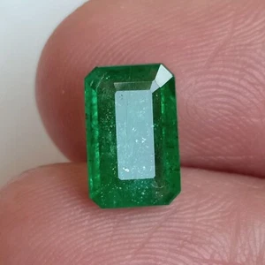 Natural Colombian Green Emerald 7.80 Ct Emerald Cut Loose Gemstone GIE CERTIFIED - Picture 1 of 6