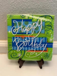 Happy Birthday "Bright Birthday" Party Luncheon Paper Napkins 16 count - Picture 1 of 2