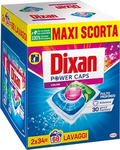 Power Caps Color, Detersivo Lavatrice in Capsule, 2 X 34 Lavaggi - Foto 1 di 15