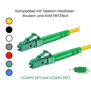 Câble fibre optique LC/APC (8°) SIMPLEX Fritz!Box 0,2m-75m CONBIC® + ADAPTATEUR LC gratuit - Photo 1/28