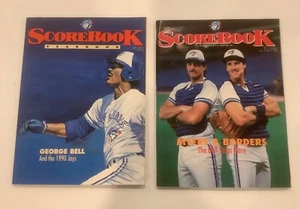 1990 Toronto Blue Jays MLB Baseball Scorebook - 2 Magazine Lot - Excellent - Picture 1 of 7