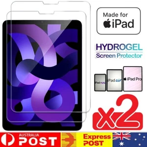2Pcs Hydrogel Screen Protector For Apple iPad 11 10 9 8 7 Air 7 6 5 Mini Pro Au - Picture 1 of 18