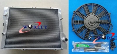 3 ряда алюминиевый радиатор + вентилятор для 1988-1992 Audi 80 B4/90 B3/Coupe Quattro 2,3 л MT - Изображение 1 из 4