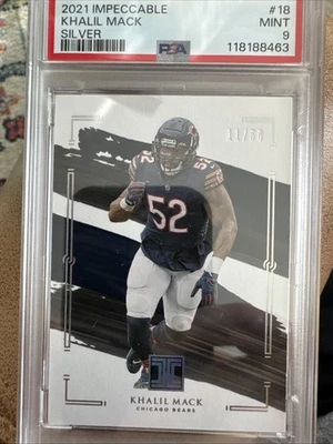 2021 Panini Impeccable - Khalil Mack #18 Silver /50 - Image 1 of 2