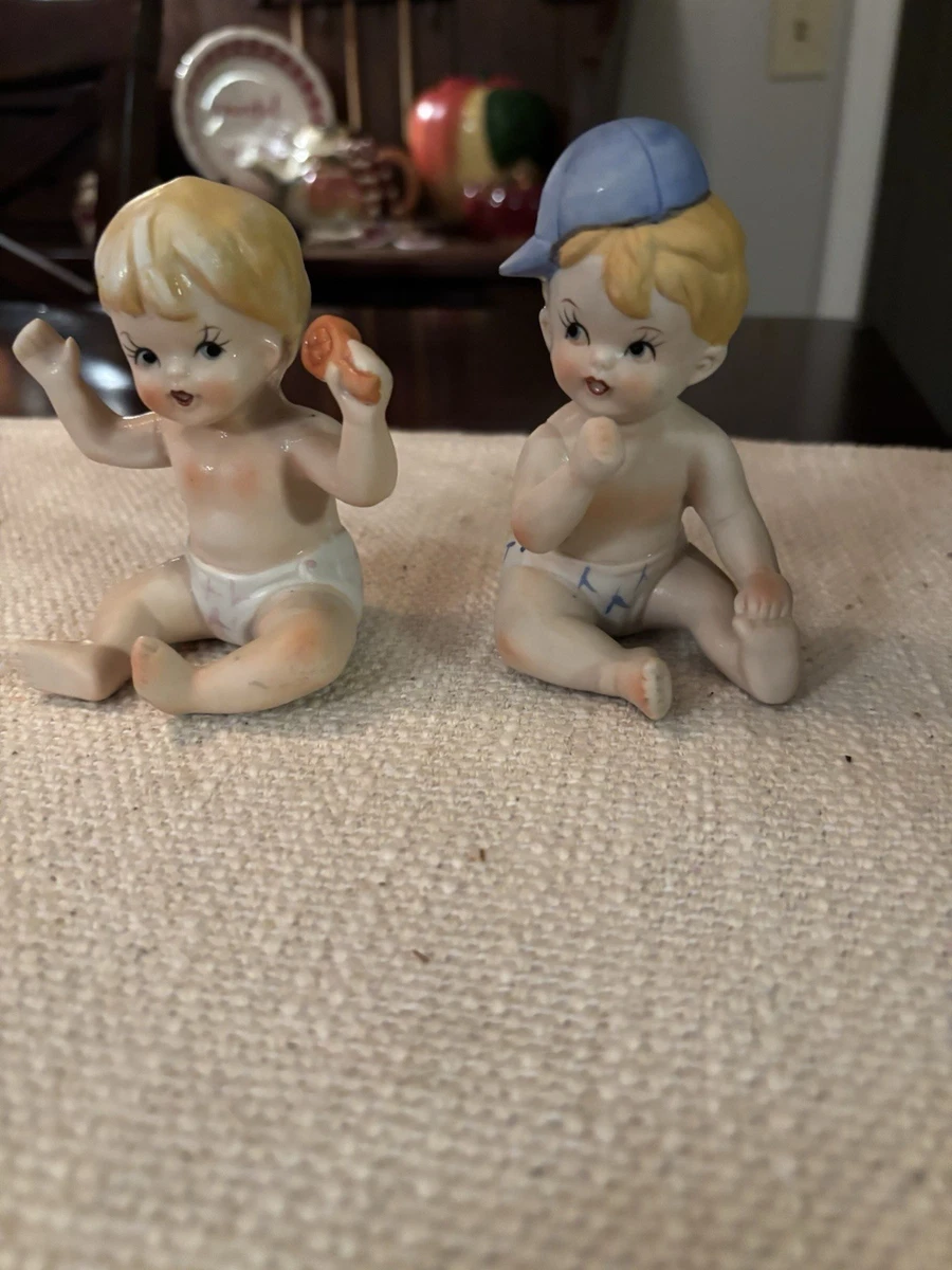 Vintage Baby Figurine In Antique Ceramic & Porcelain Figurines for