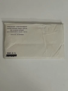 1969 P & D US Mint Uncirculated Set OGP Original Envelope BU - Picture 1 of 3